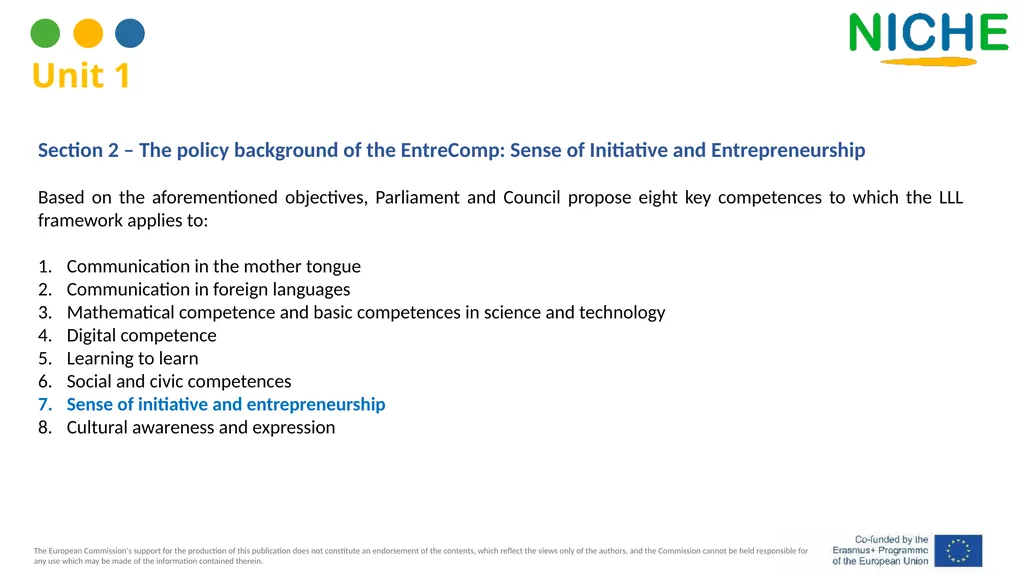 The EntreComp Framework for Intangible Heritage - slide 8 of 39