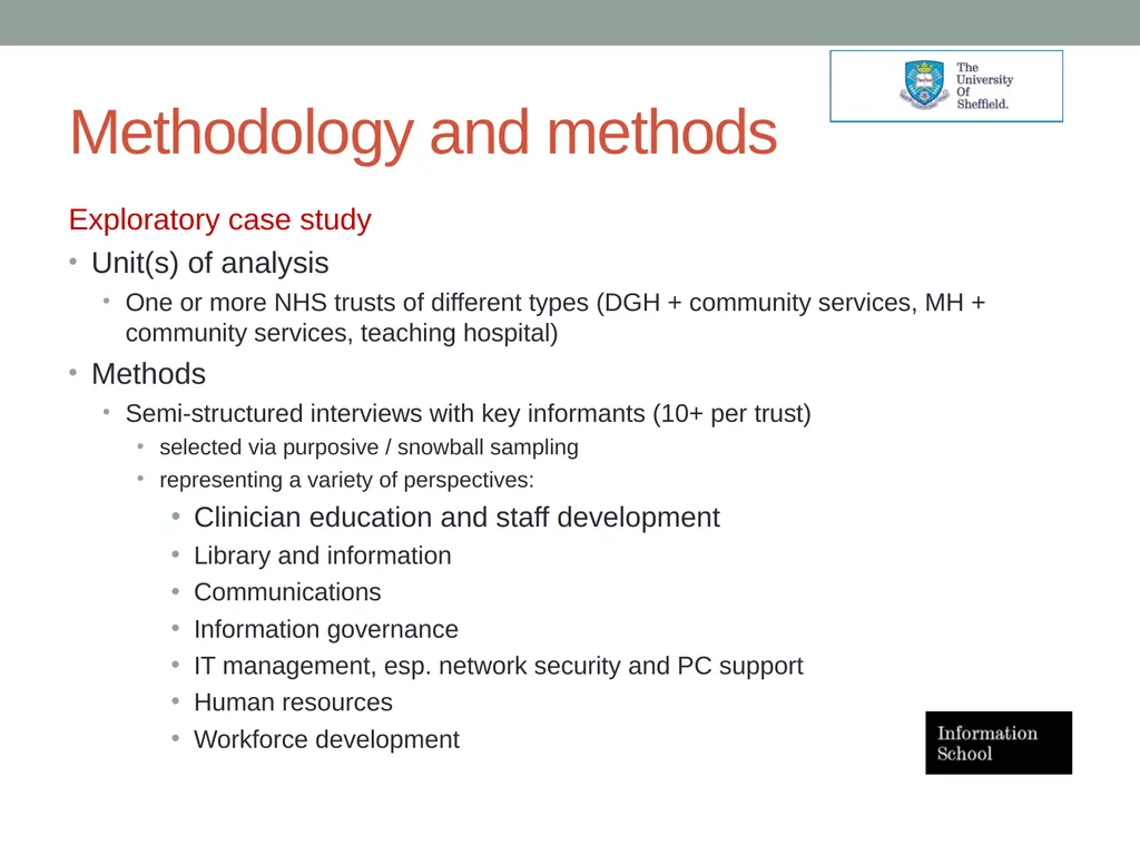 Social media applications within the NHS: role and - slide 9 of 23