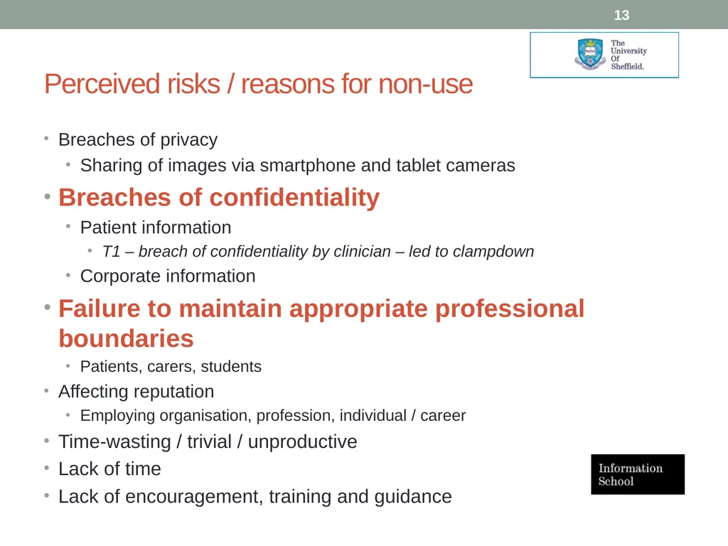 Social media applications within the NHS: role and - slide 13 of 23