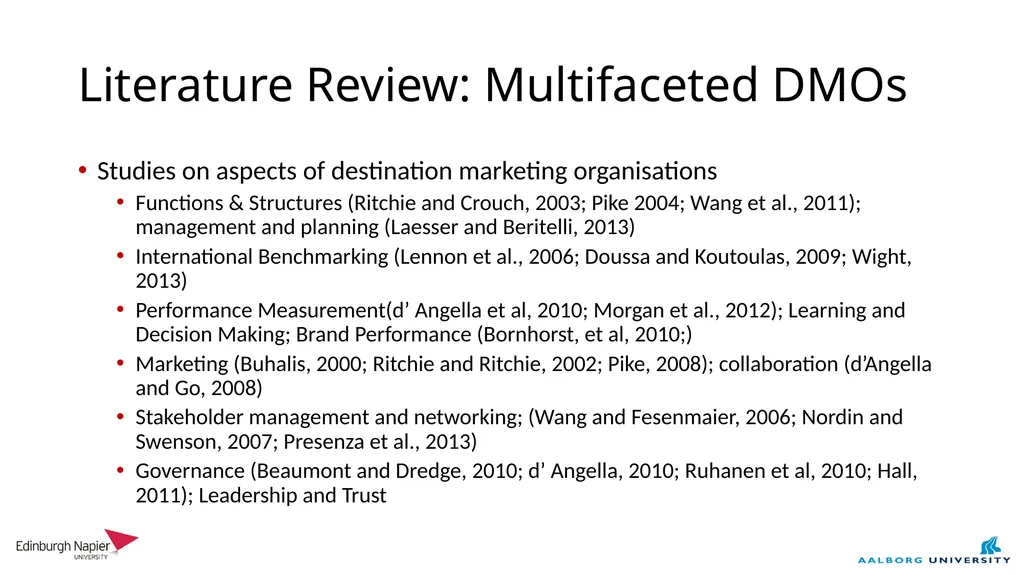 Organising tourist destinations in Scotland and - slide 2 of 10