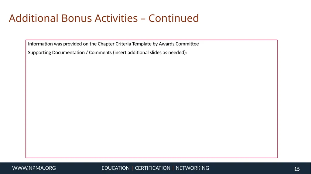 [Insert Chapter Name Here] Chapter of the Year - slide 15 of 15