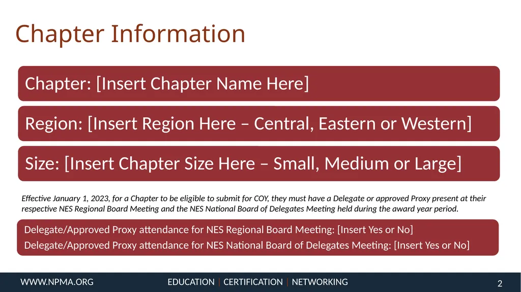 [Insert Chapter Name Here] Chapter of the Year - slide 2 of 15