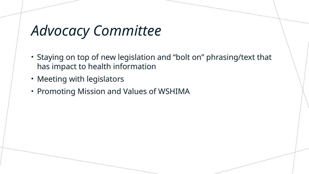 WSHIMA Update Amy Bolin-Deon, MHIS, RHIA, CHP - slide 12 of 17