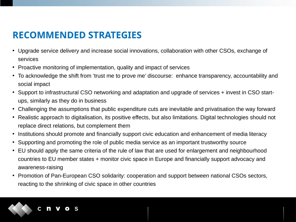 THE FUTURE EVOLUTION OF CIVIL SOCIETY IN THE - slide 7 of 9