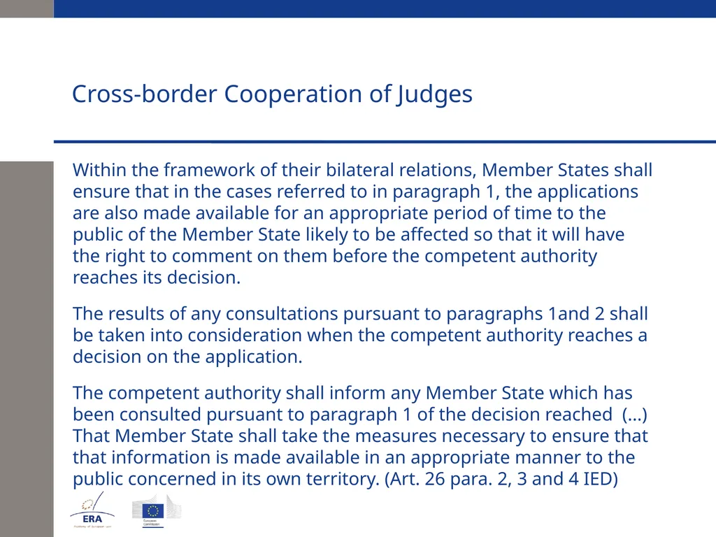 Cross-border Cooperation of Judges Andrej Kmecl - slide 6 of 23