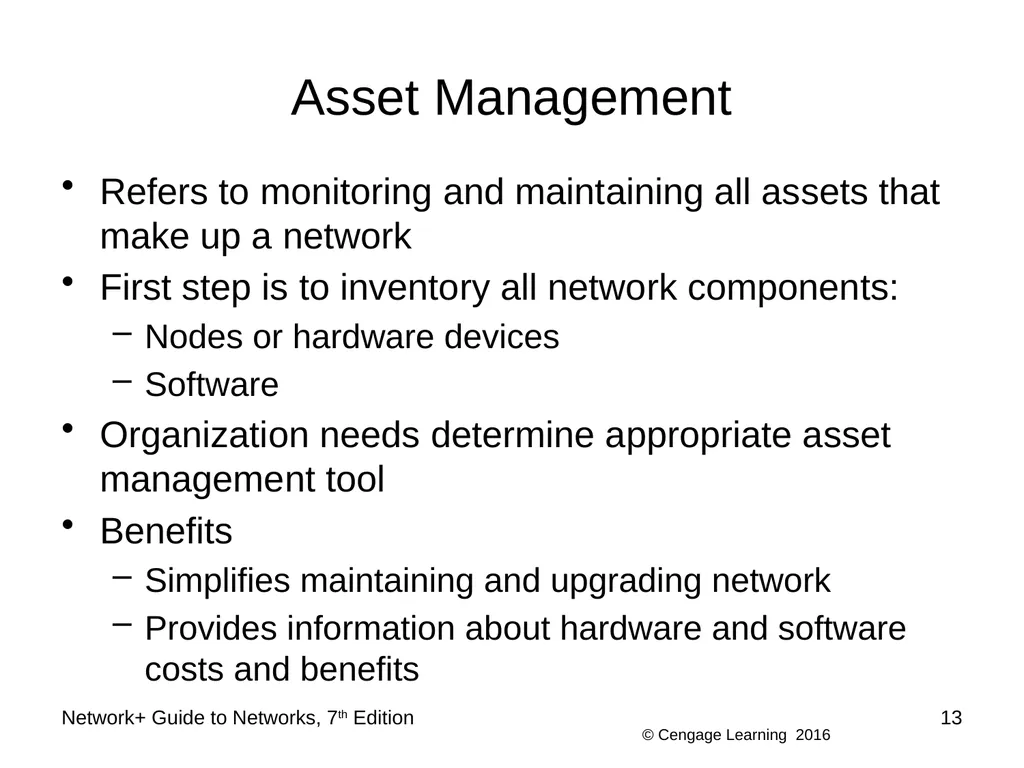 Network+ Guide to Networks 7th Edition Chapter 12 - slide 13 of 46