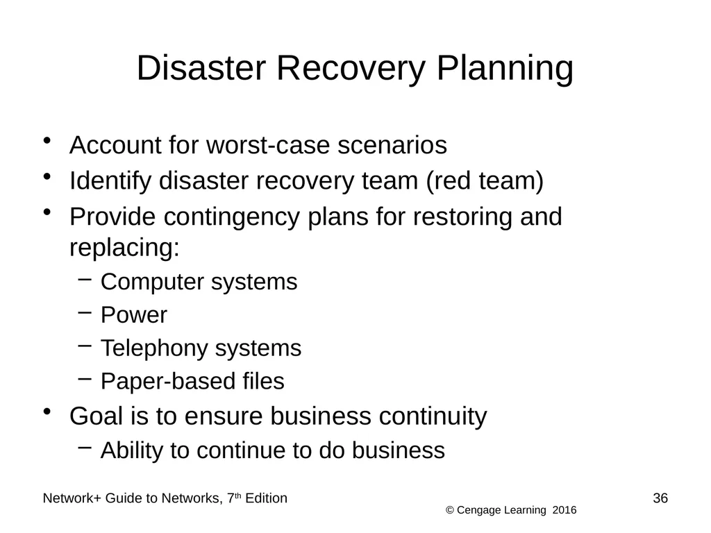 Network+ Guide to Networks 7th Edition Chapter 12 - slide 36 of 46