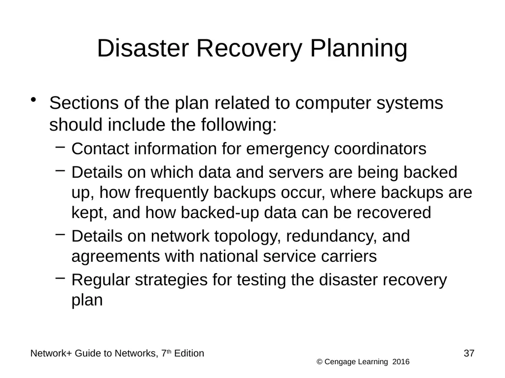 Network+ Guide to Networks 7th Edition Chapter 12 - slide 37 of 46