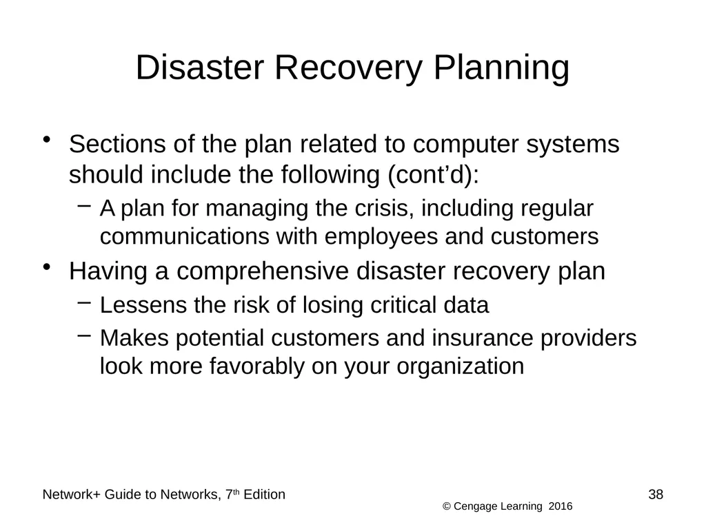 Network+ Guide to Networks 7th Edition Chapter 12 - slide 38 of 46