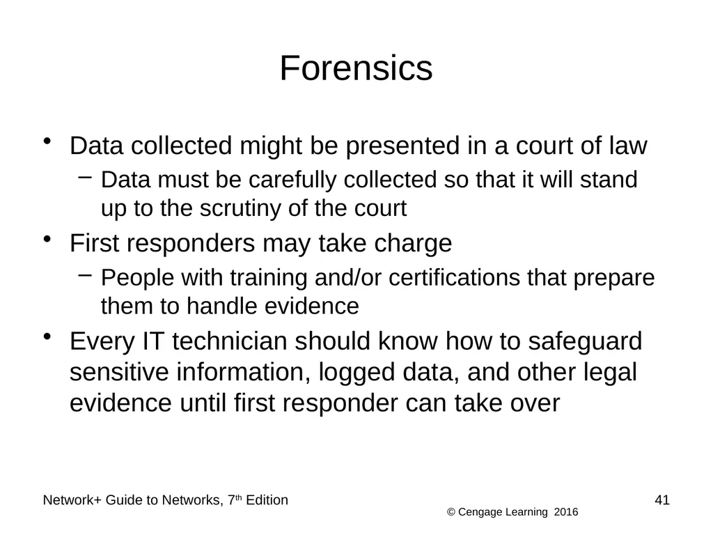 Network+ Guide to Networks 7th Edition Chapter 12 - slide 41 of 46