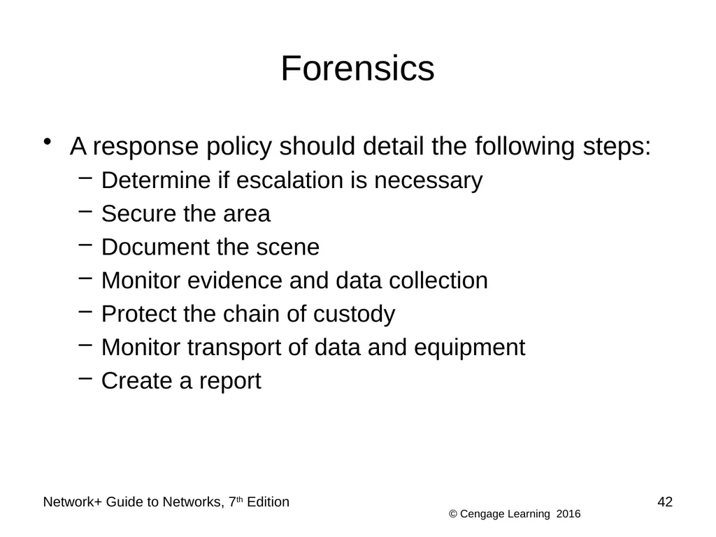 Network+ Guide to Networks 7th Edition Chapter 12 - slide 42 of 46