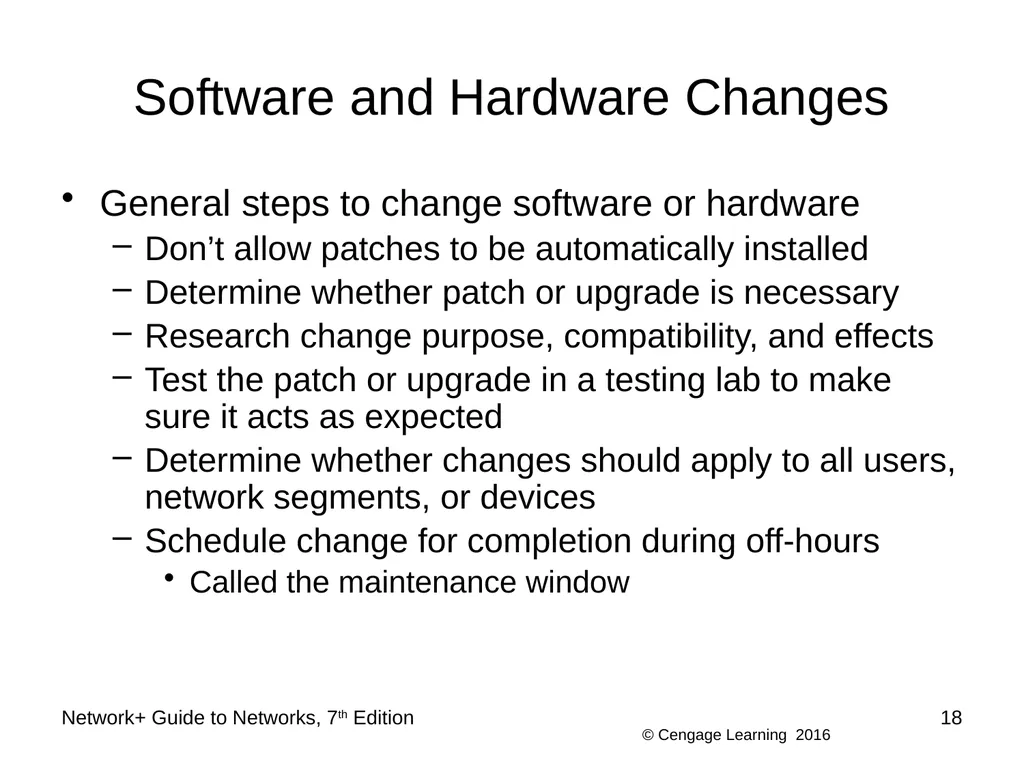 Network+ Guide to Networks 7th Edition Chapter 12 - slide 18 of 46
