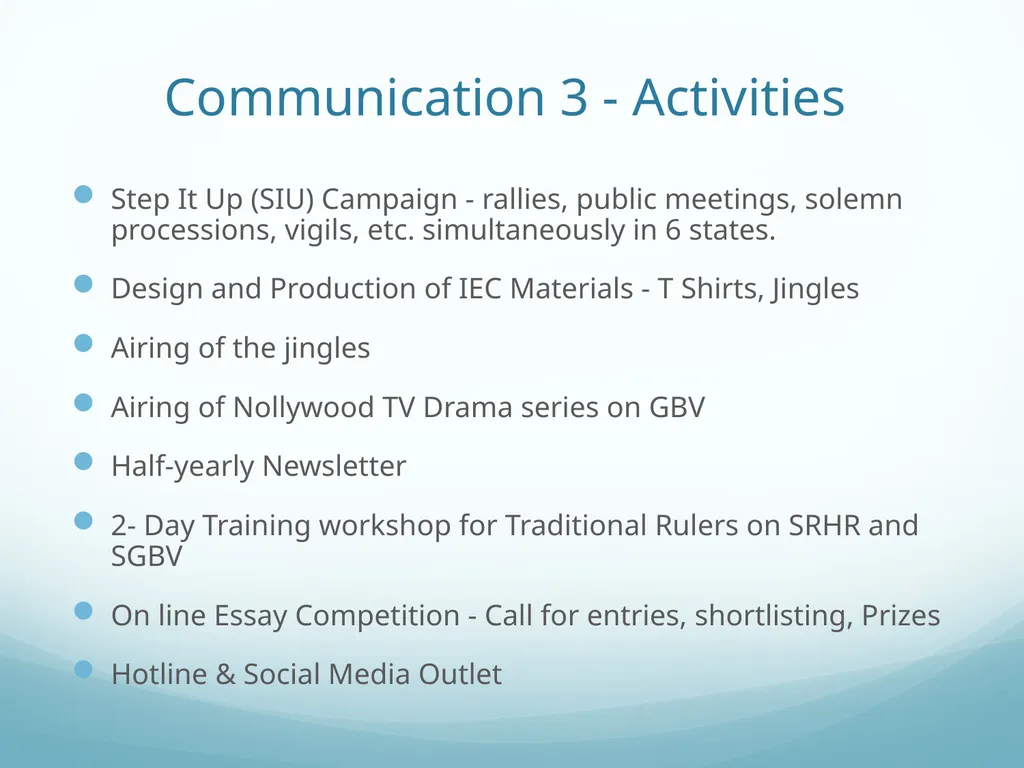 Building Bridges to End GBV & Increase Young - slide 15 of 39