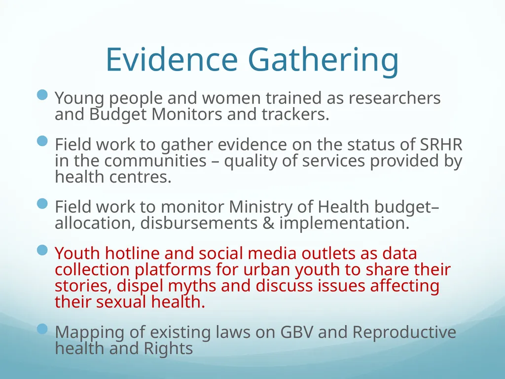 Building Bridges to End GBV & Increase Young - slide 10 of 39