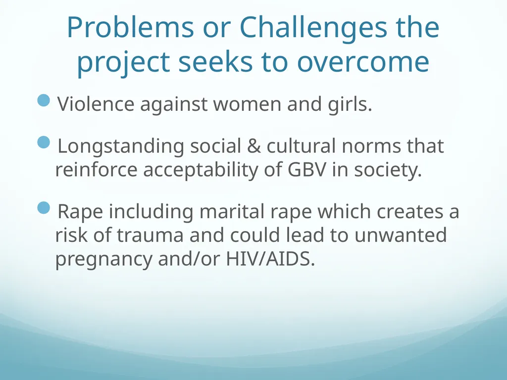 Building Bridges to End GBV & Increase Young - slide 5 of 39
