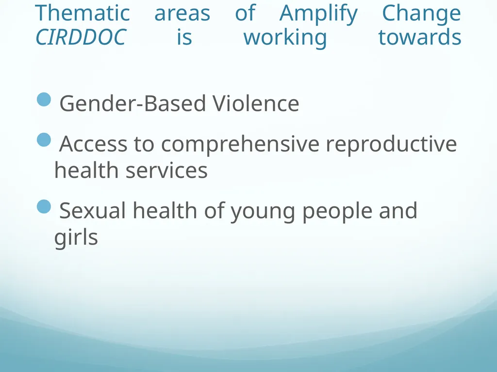Building Bridges to End GBV & Increase Young - slide 3 of 39