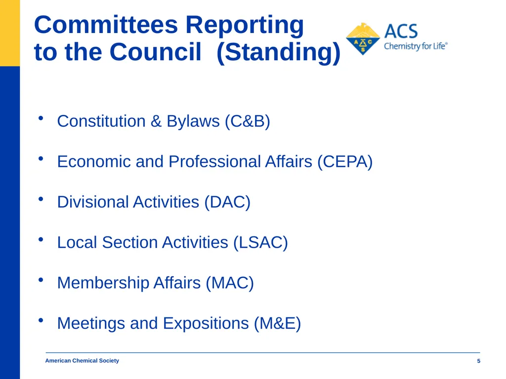 American Chemical Society Diversifying ACS - slide 5 of 11