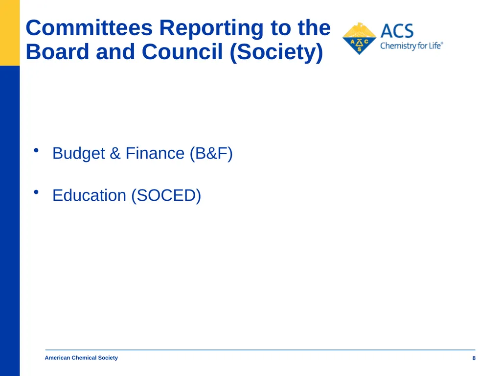 American Chemical Society Diversifying ACS - slide 8 of 11