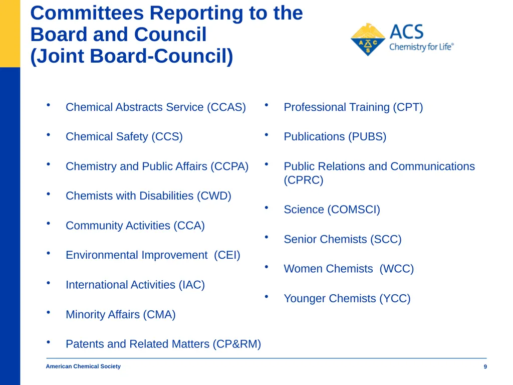 American Chemical Society Diversifying ACS - slide 9 of 11