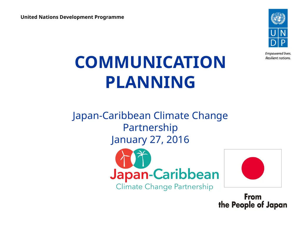 COMMUNICATION PLANNING Japan-Caribbean Climate