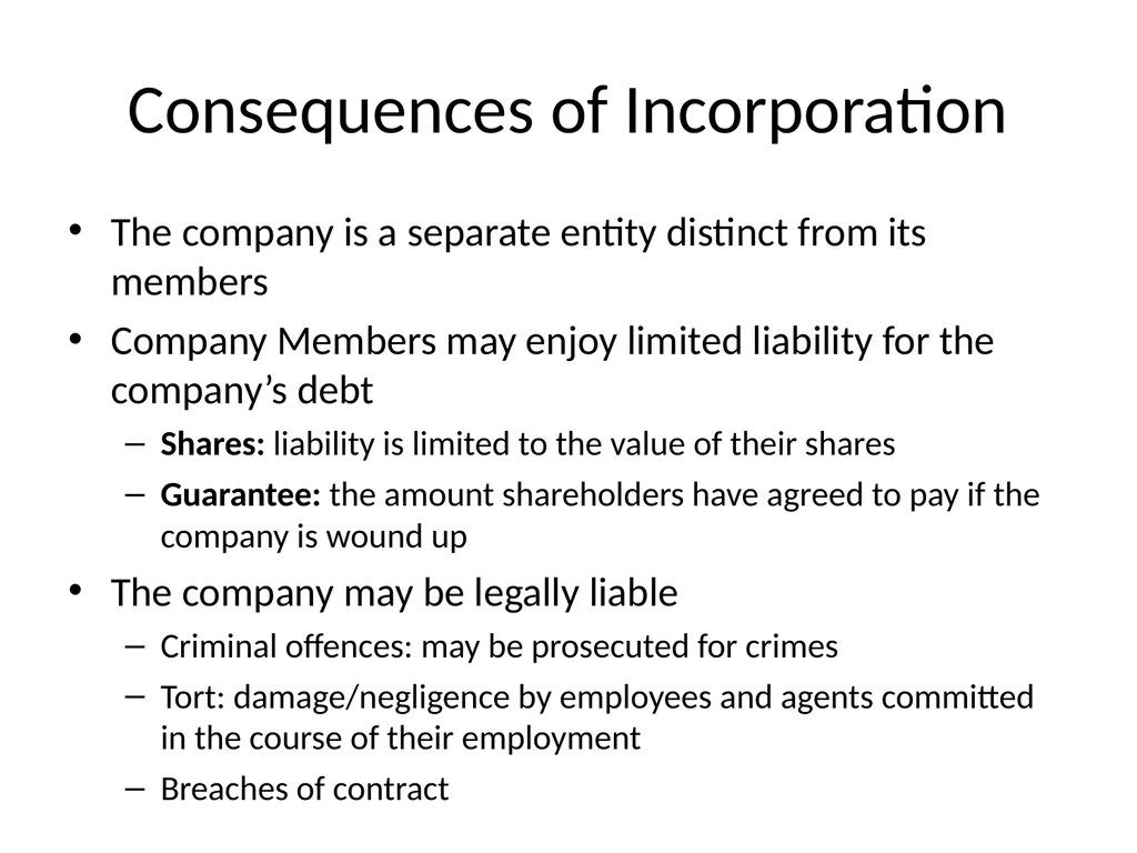 Lecture 3: Introduction to Company Law and - slide 32 of 38