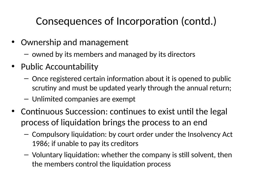 Lecture 3: Introduction to Company Law and - slide 33 of 38