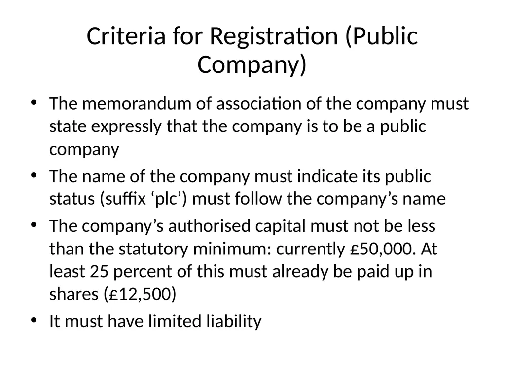Lecture 3: Introduction to Company Law and - slide 31 of 38