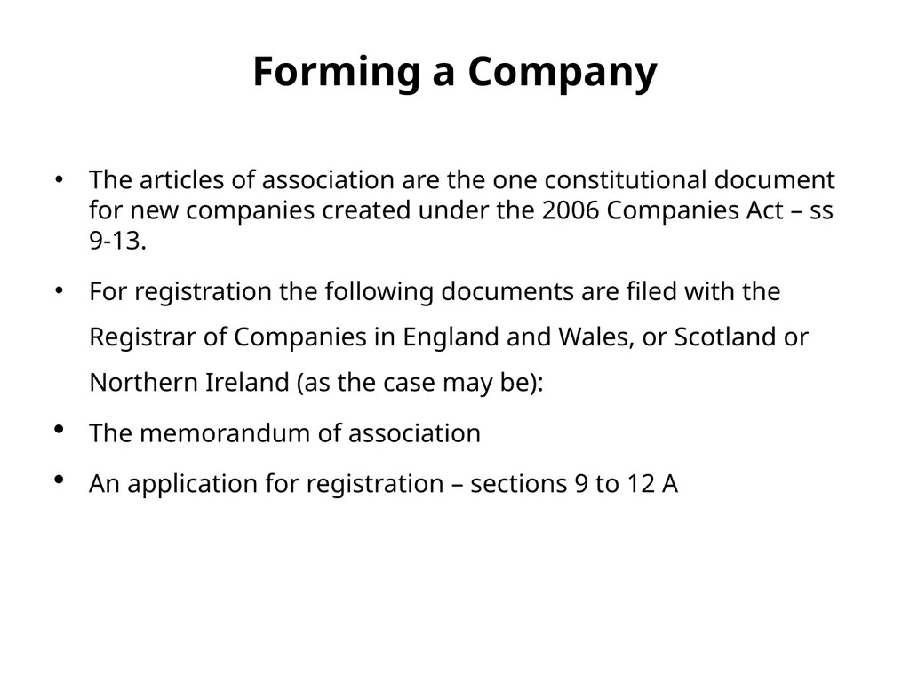 Lecture 3: Introduction to Company Law and - slide 20 of 38