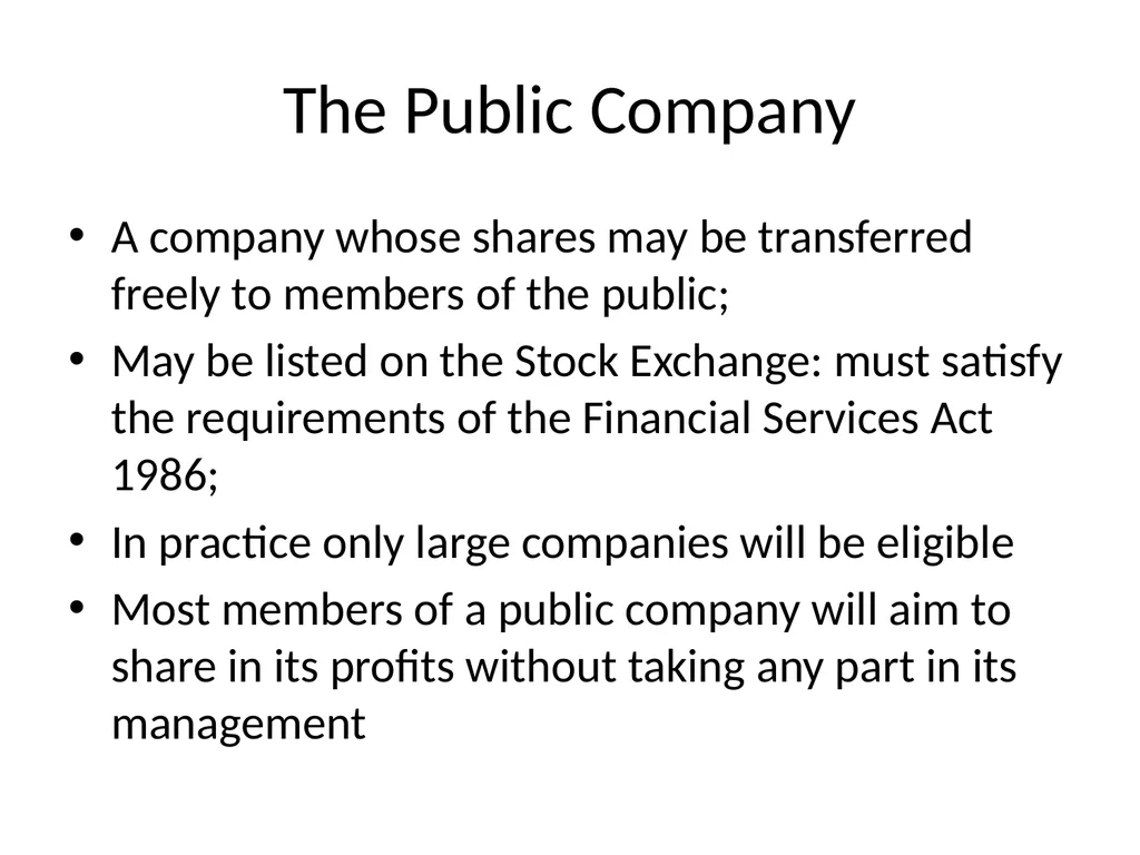 Lecture 3: Introduction to Company Law and - slide 30 of 38