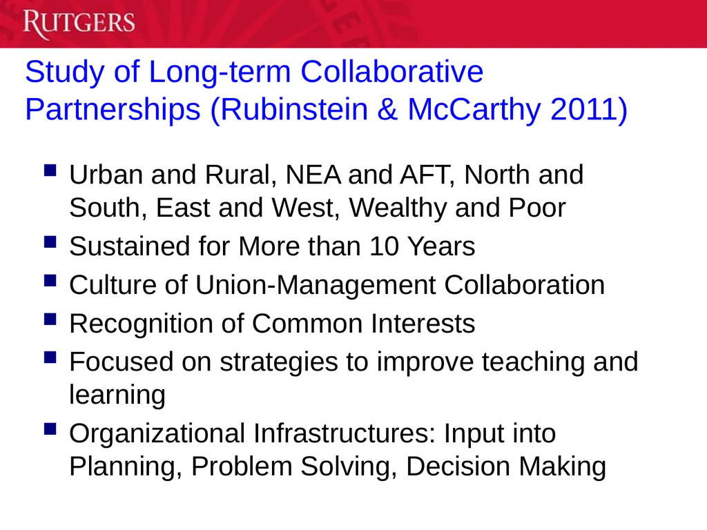 Labor-Management Collaboration: Impact on Student - slide 12 of 39