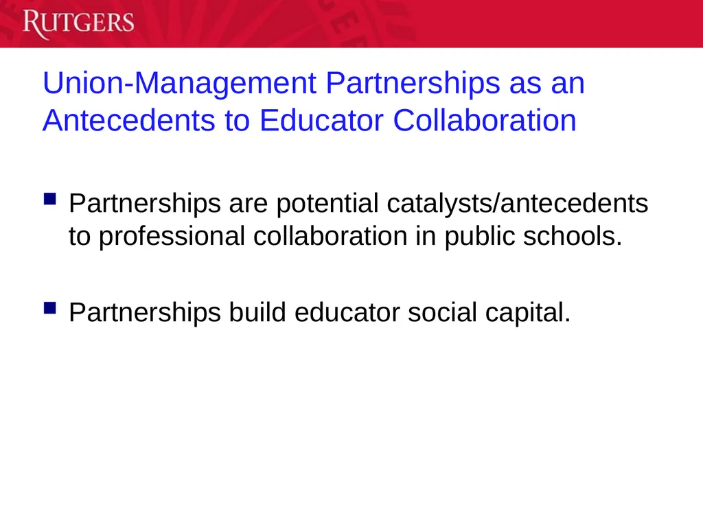 Labor-Management Collaboration: Impact on Student - slide 20 of 39