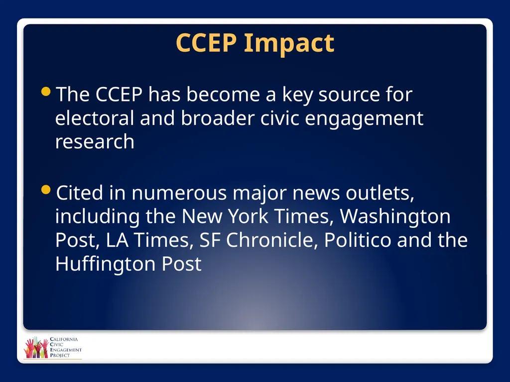 The Power of Media in Policy Change Mindy Romero, - slide 8 of 34