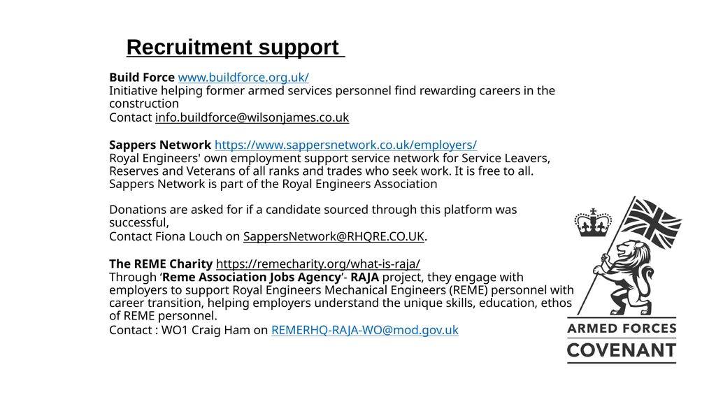 The Armed Forces Covenant and the Employer - slide 9 of 22