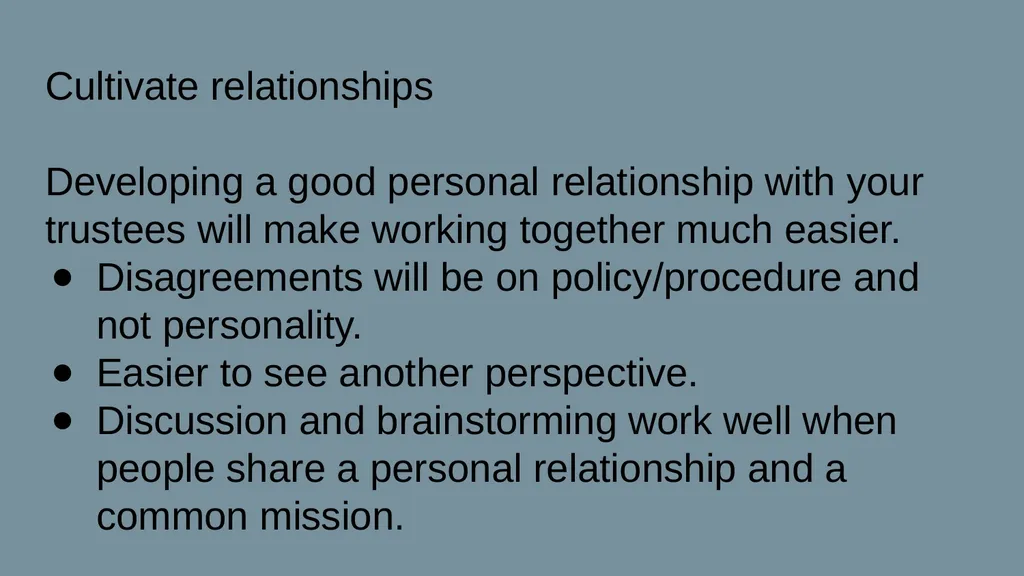 MAKE THE LIBRARY BOARD WORK FOR YOU Pat Tumulty, - slide 13 of 19