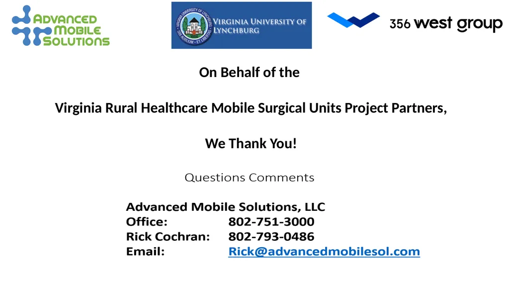 Advanced Mobile Solutions Presenting to: Special - slide 5 of 5