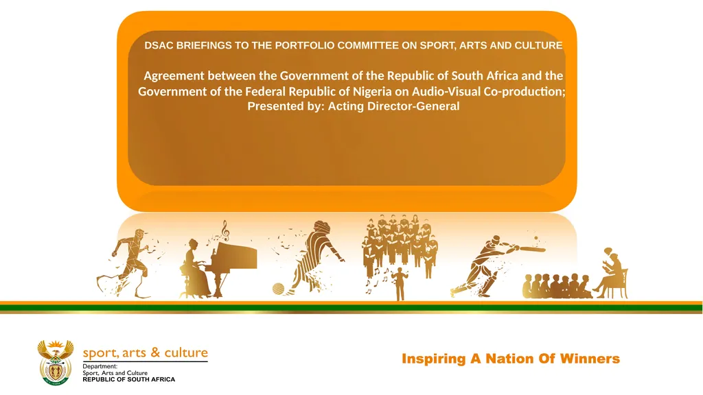 DSAC BRIEFINGS TO THE PORTFOLIO COMMITTEE ON - slide 1 of 13