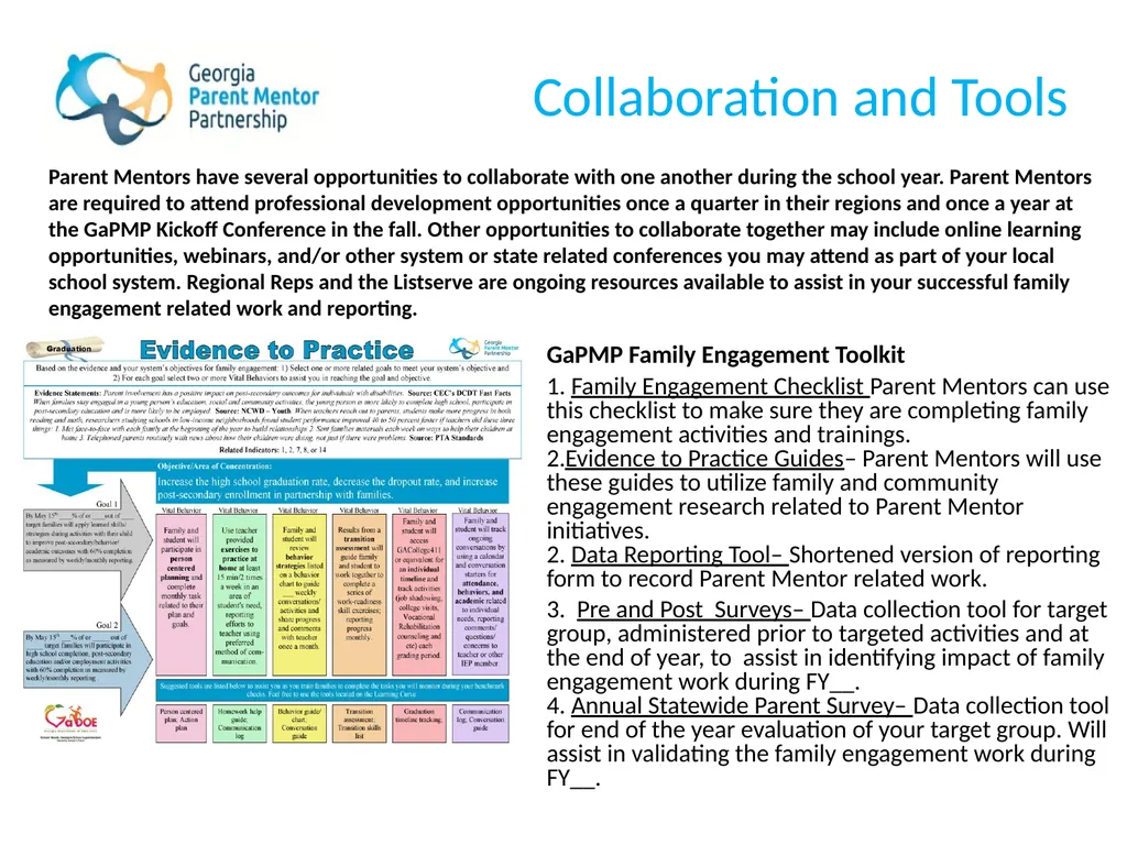 The Georgia Parent Mentor Partnership (GaPMP) Led - slide 21 of 27