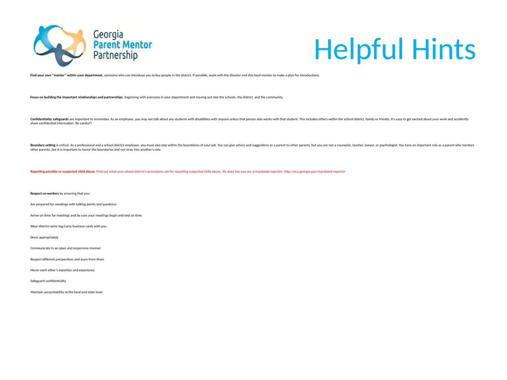The Georgia Parent Mentor Partnership (GaPMP) Led - slide 11 of 27
