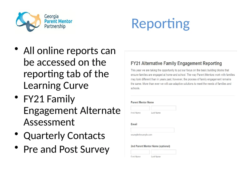 The Georgia Parent Mentor Partnership (GaPMP) Led - slide 24 of 27