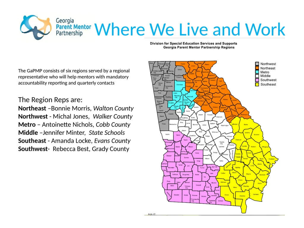 The Georgia Parent Mentor Partnership (GaPMP) Led - slide 10 of 27