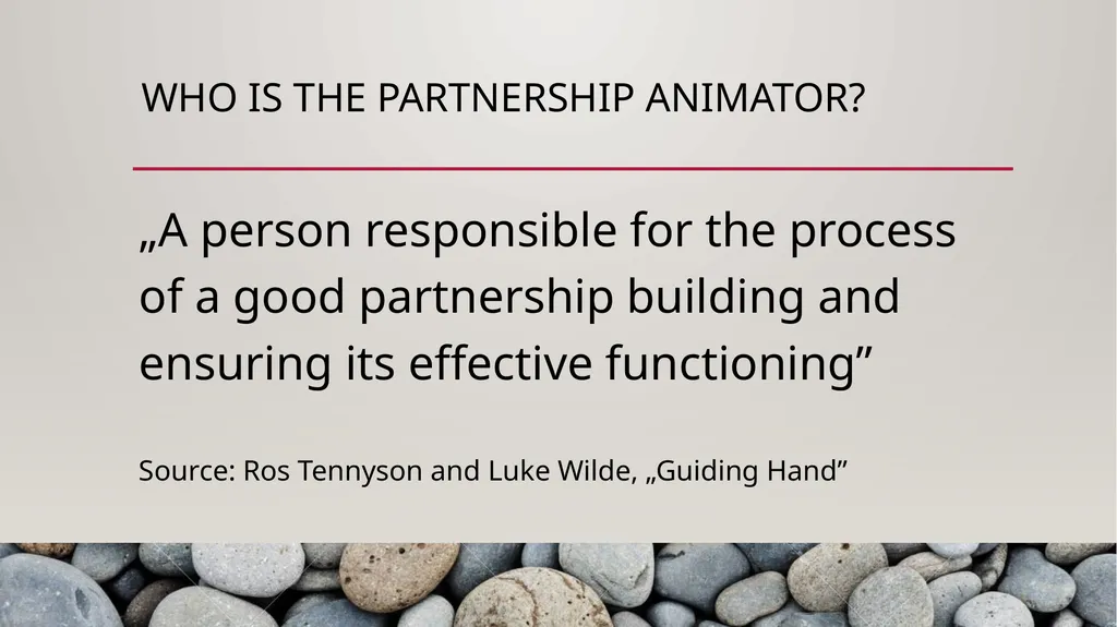 Capacity building What is needed to form and - slide 10 of 33