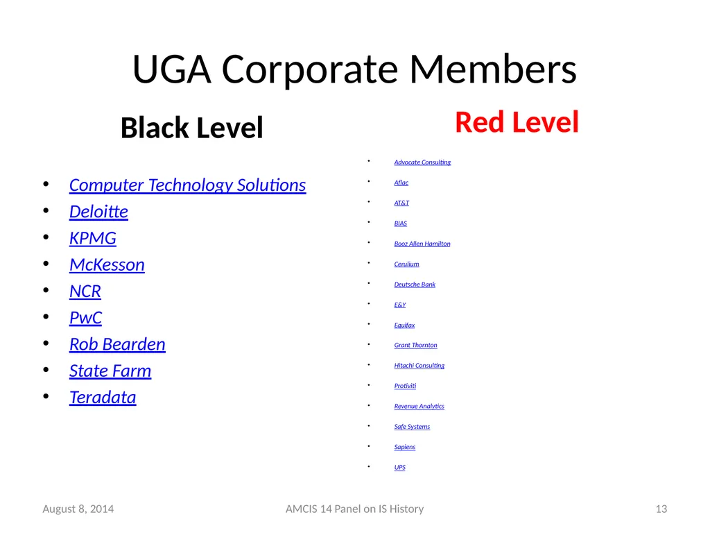 Panel - IS History: The Historical Development of - slide 12 of 37