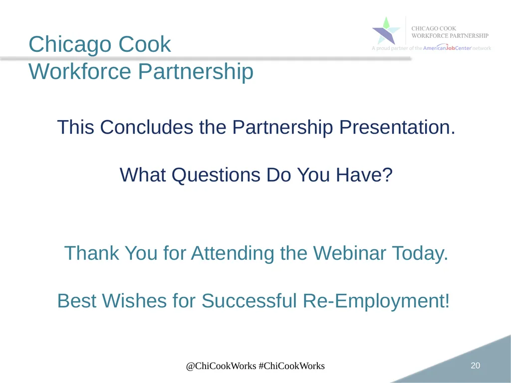 May 7, 2019 WIOA RAPID RESPONSE WEBINAR Workforce - slide 20 of 20