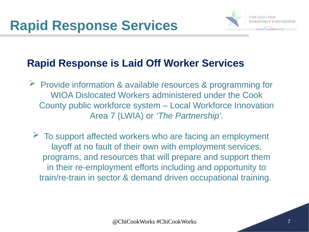 May 7, 2019 WIOA RAPID RESPONSE WEBINAR Workforce - slide 7 of 20