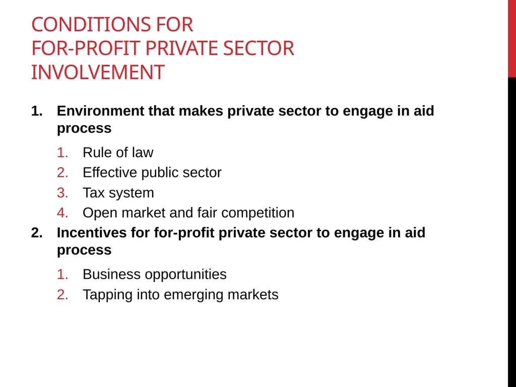 Aid effectiveness and public-private partnership: - slide 20 of 22