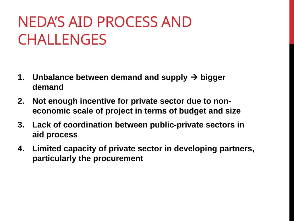 Aid effectiveness and public-private partnership: - slide 13 of 22
