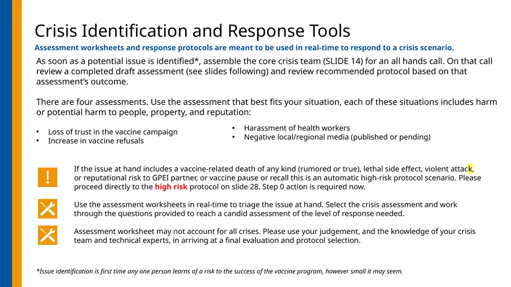 nOPV2 Introduction Crisis Communications Planning - slide 19 of 36