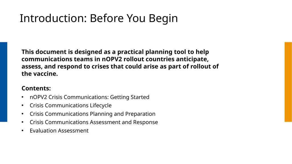 nOPV2 Introduction Crisis Communications Planning - slide 2 of 36