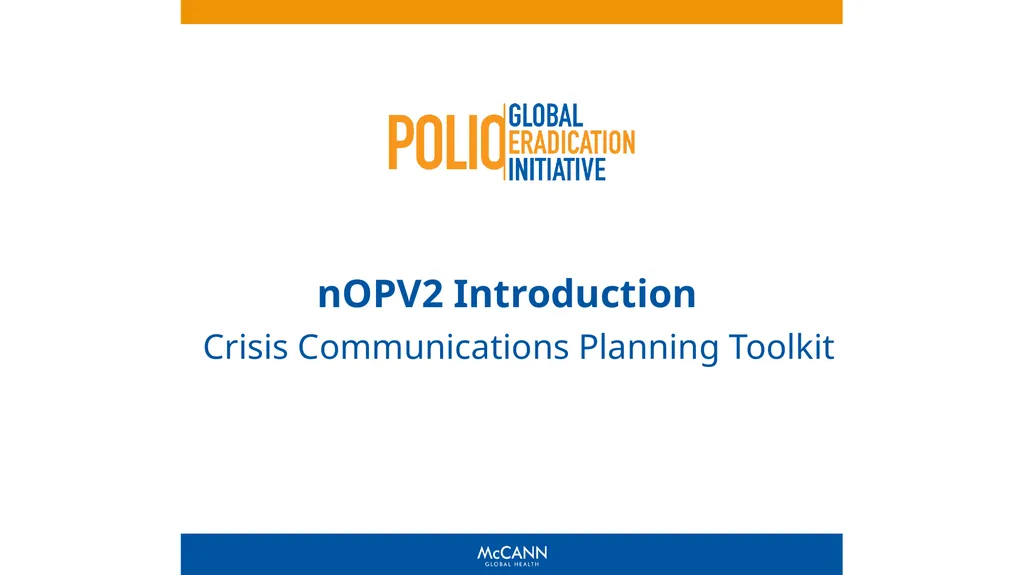 nOPV2 Introduction Crisis Communications Planning
