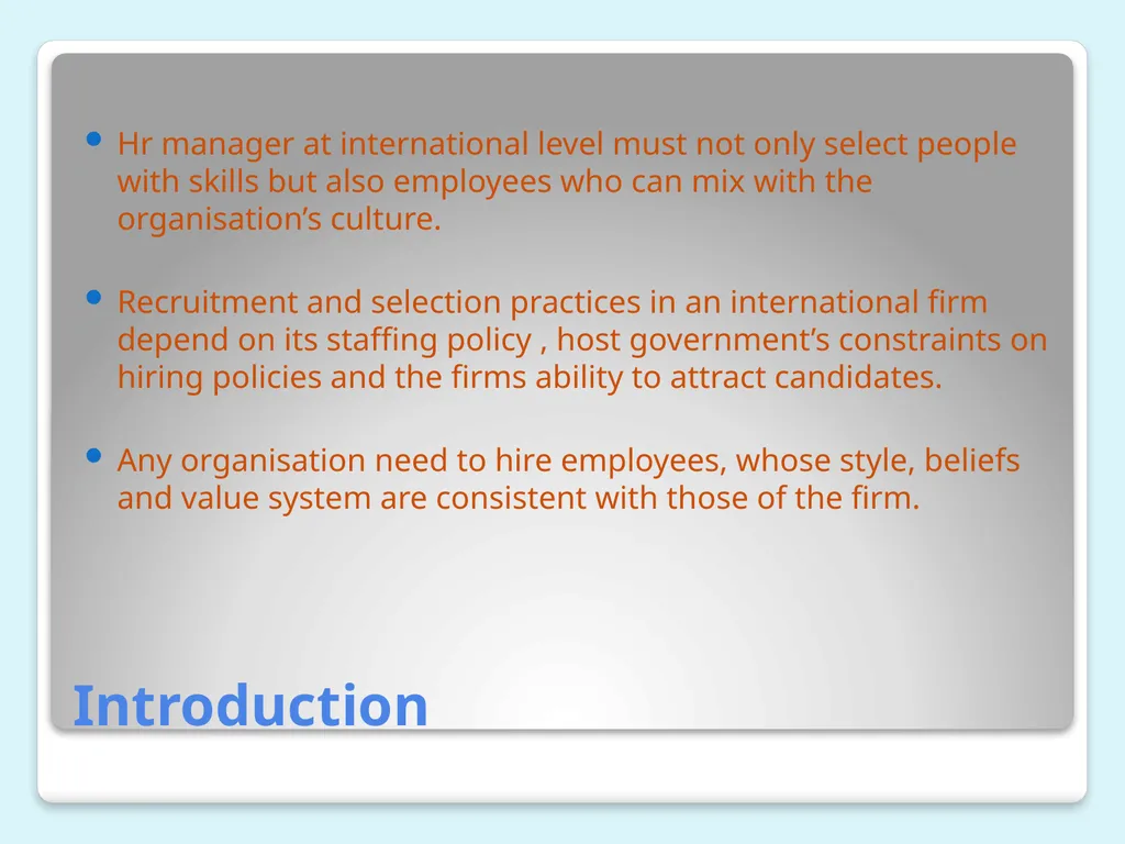 INTERNATIONAL HUMAN RESOURCES MANAGEMENT - slide 2 of 27